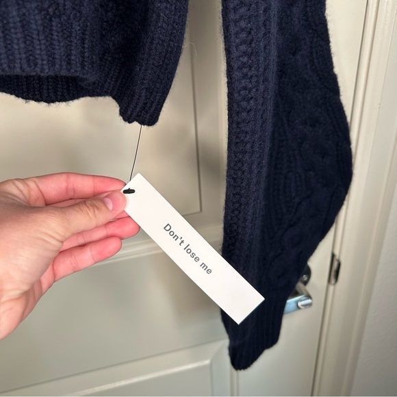 NWT Reformation The Collection Adela Regenerative Wool Cable Sweater Navy small - Picture 11 of 15